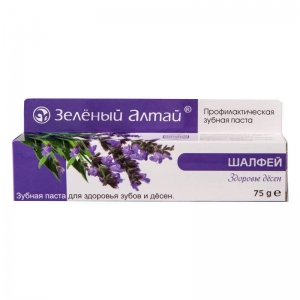 Зубная паста "Шалфей"  "Зеленый Алтай" 75 г