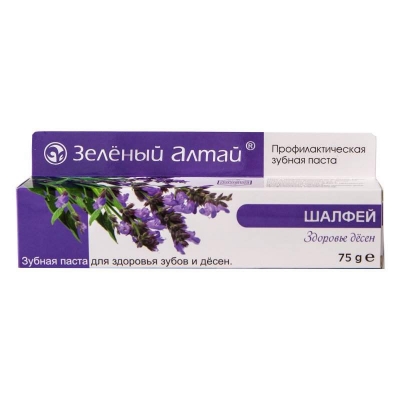 Зубная паста "Шалфей"  "Зеленый Алтай" 75 г