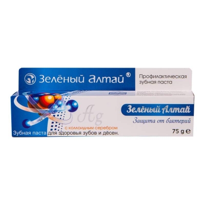 Зубная паста "Зелёный Алтай" с коллоидным серебром "Зеленый Алтай" 75 г
