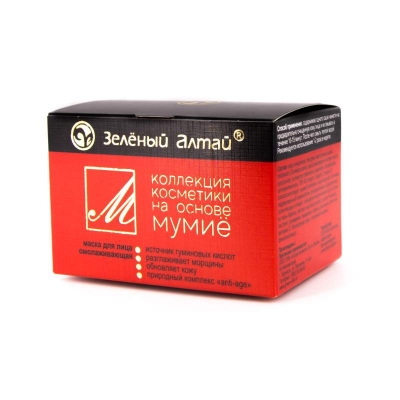 Маска для лица с мумиё омолаживающая "Зелёный Алтай" 50 г